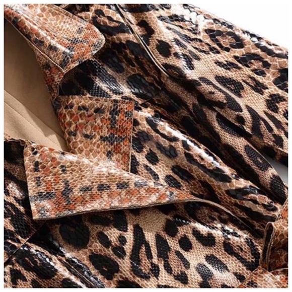The Sheronda Reptile Print Trench Coat Jacket - Picture 5 of 12